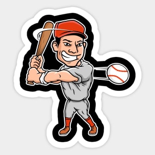 Baseball Player Sticker